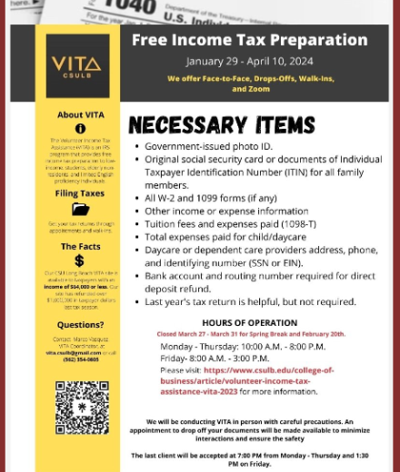 The Volunteer Income TaxAssistance (VITA) text on screen