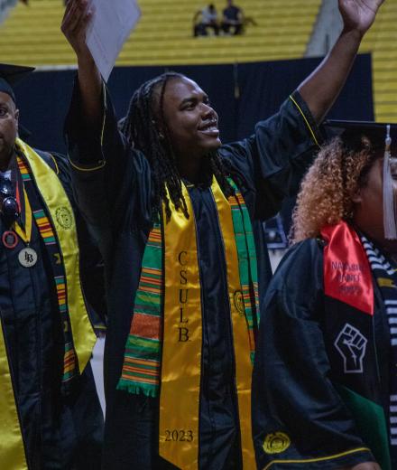 Grad at the Black Cultural Graduation Celebrating 