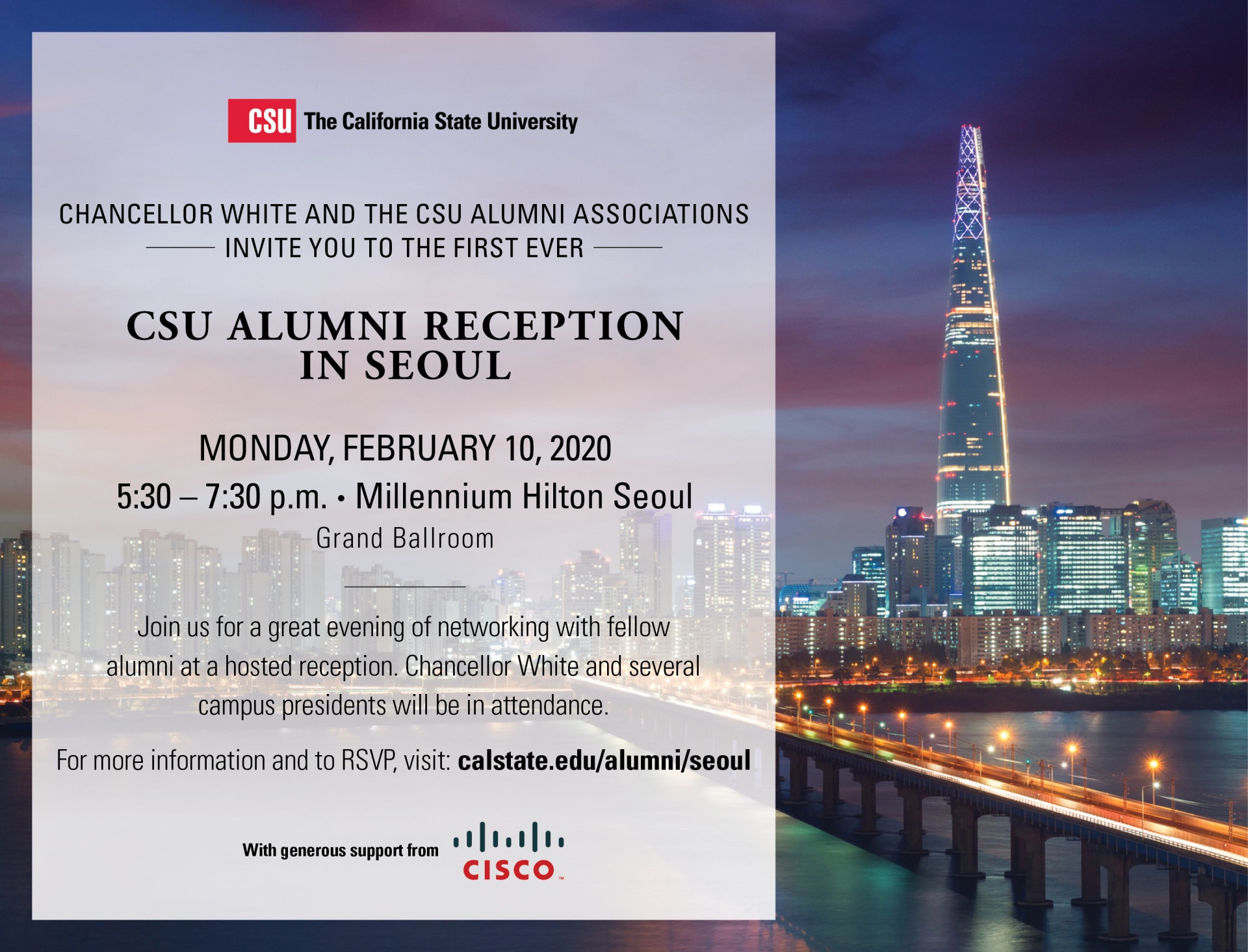 CSU Alumni Reception in Seoul