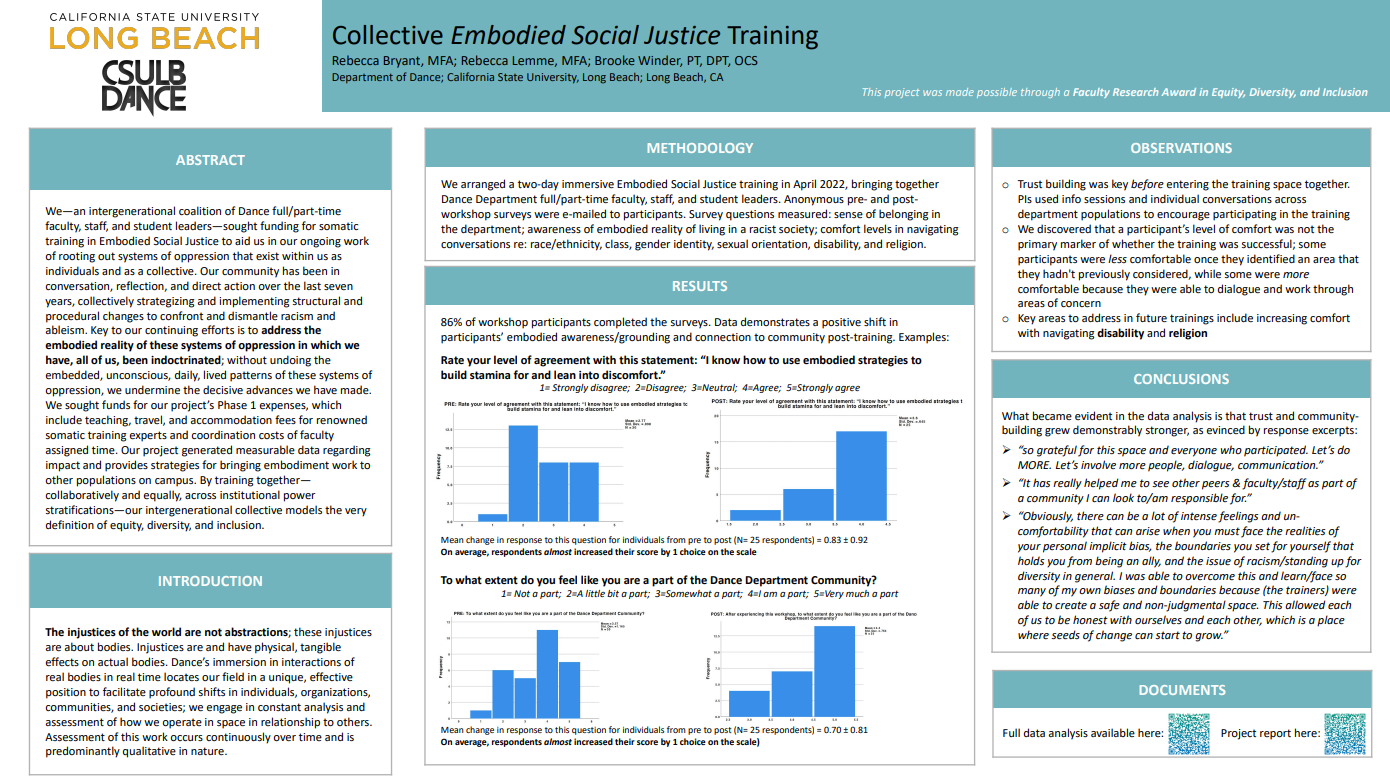 Presentation Poster of Collective Embodied Social Justice Training