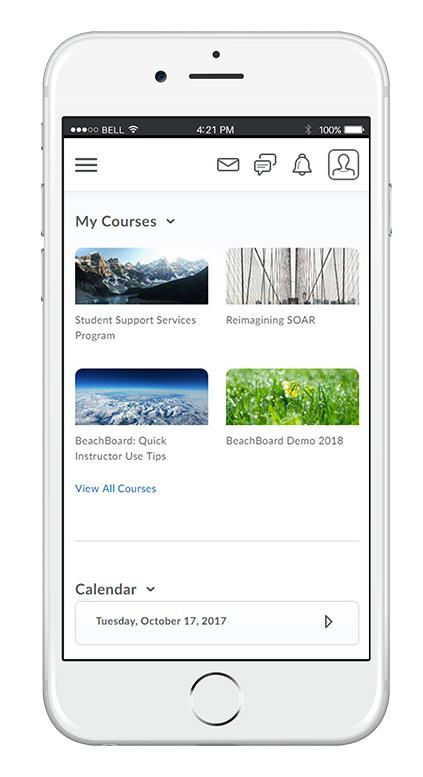 Beachboard 2018 on a mobile device