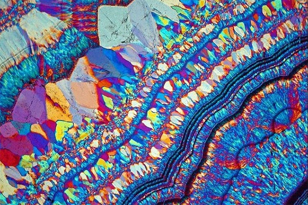 magnified mineral structure