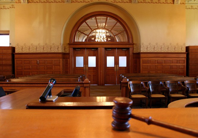 Courtroom and gavel