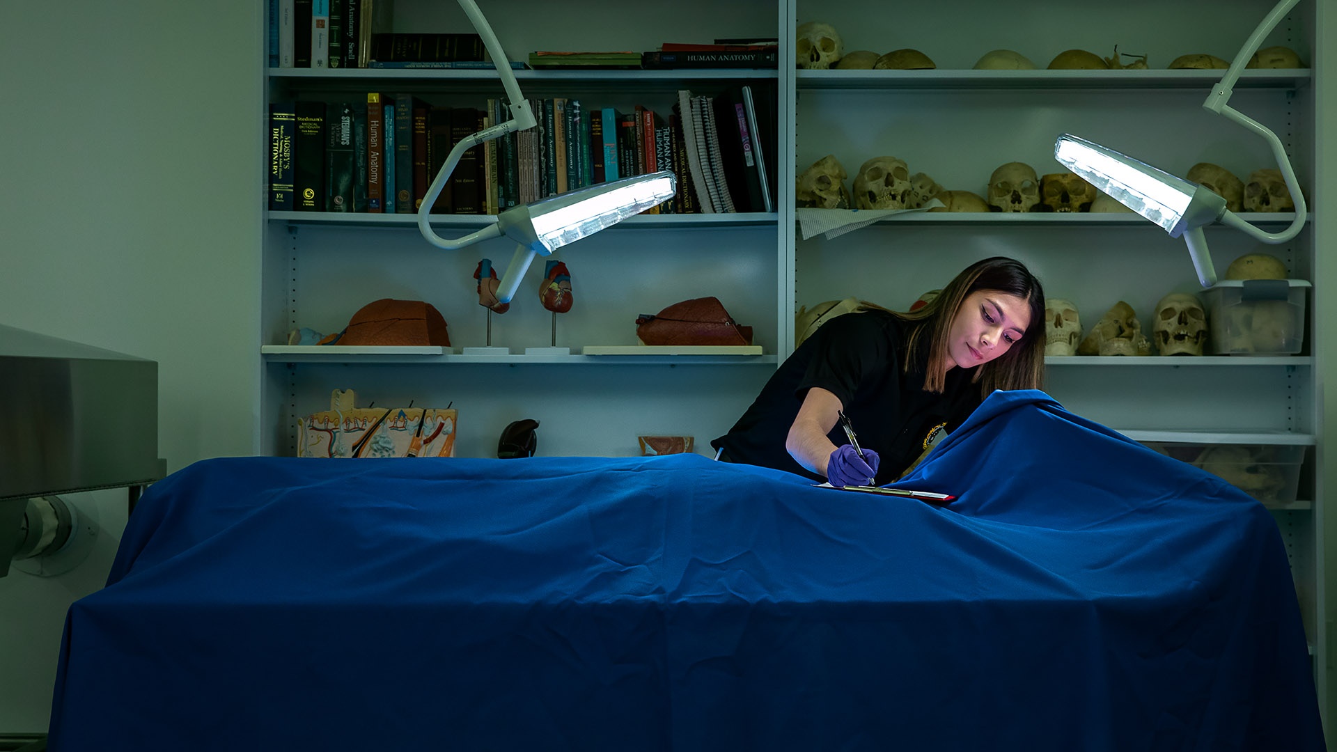 crystal altamirano working in a lab.