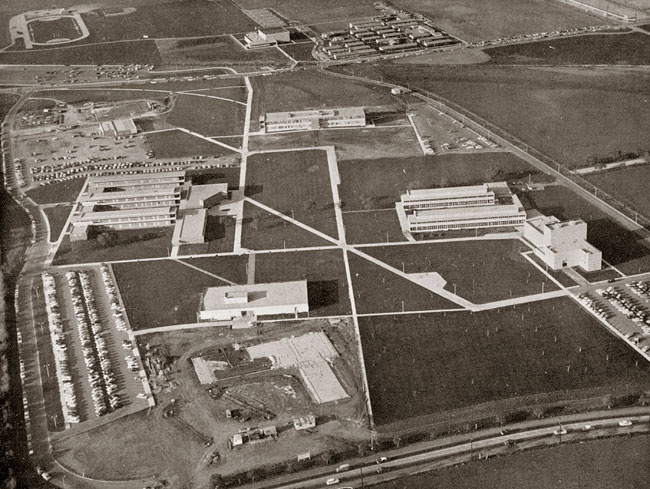 aerial view of the new campus