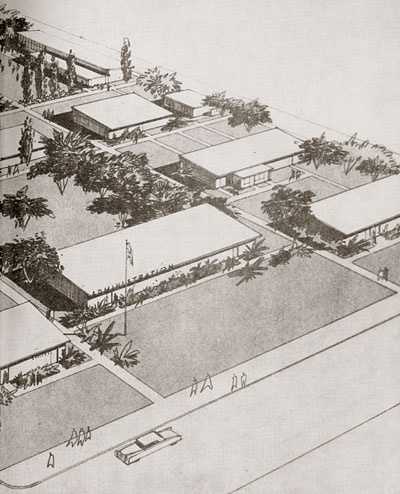 aerial rendering of the new campus