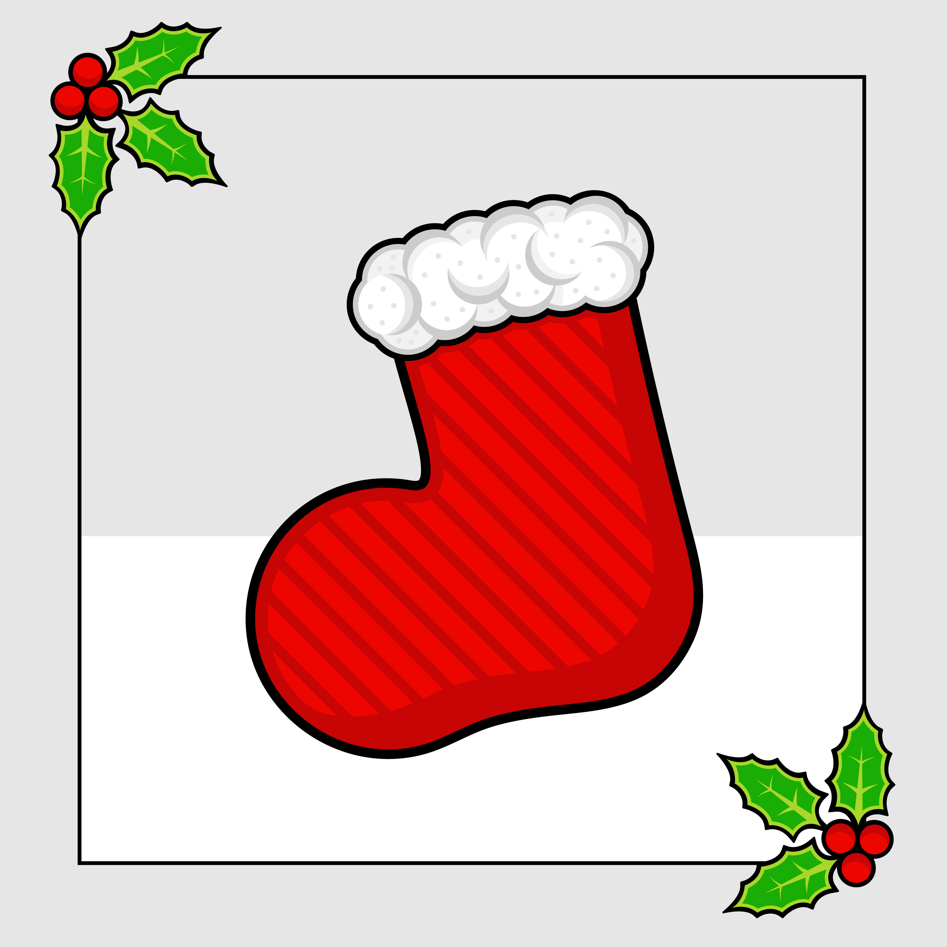 Red Stocking with White Trim