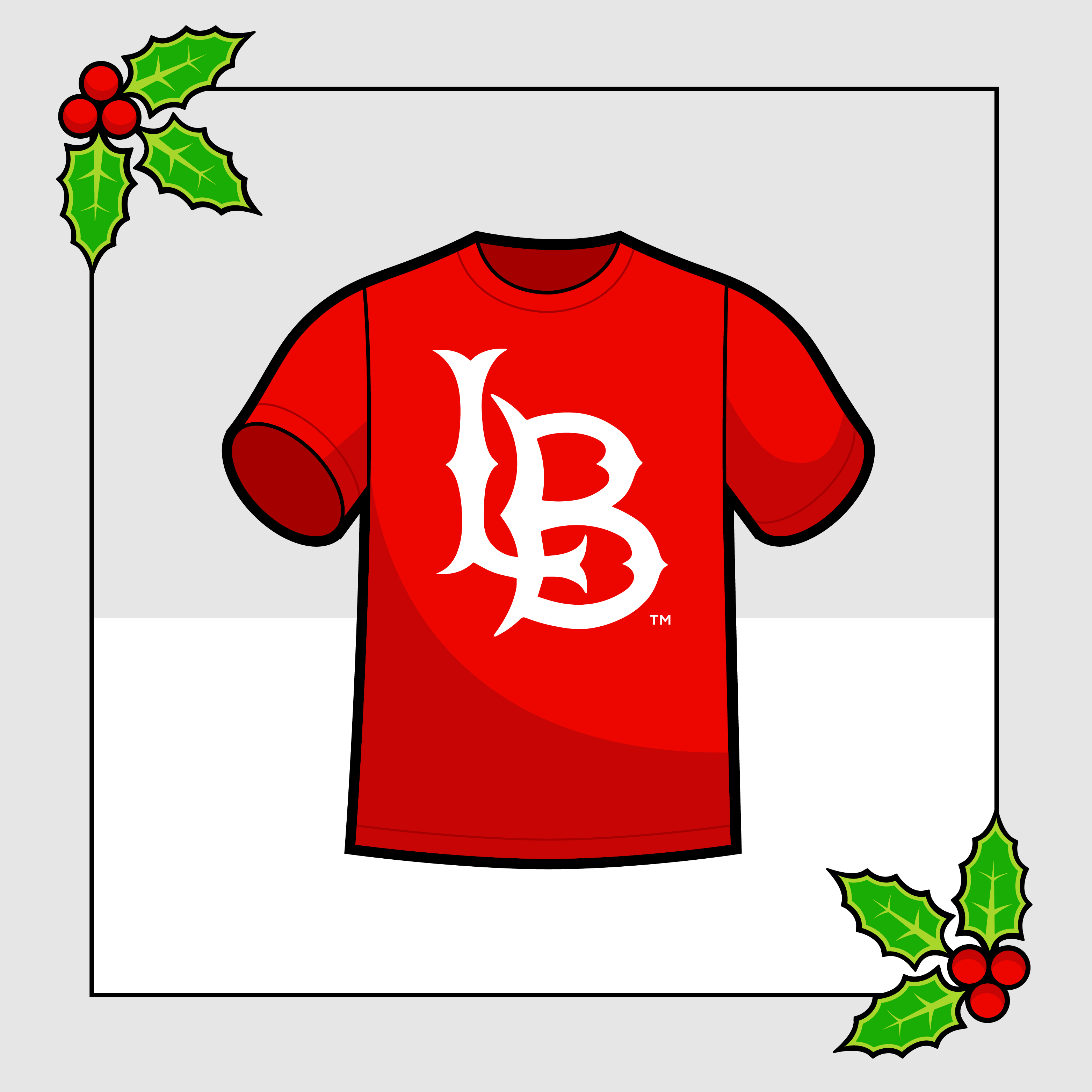 Red shirt with Long Beach &quot;LB&quot; logo
