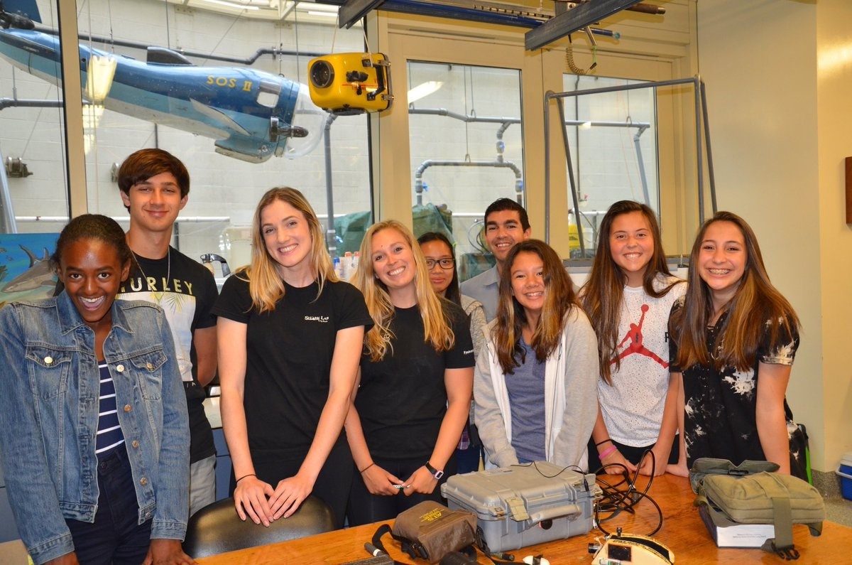 students in the Shark Lab