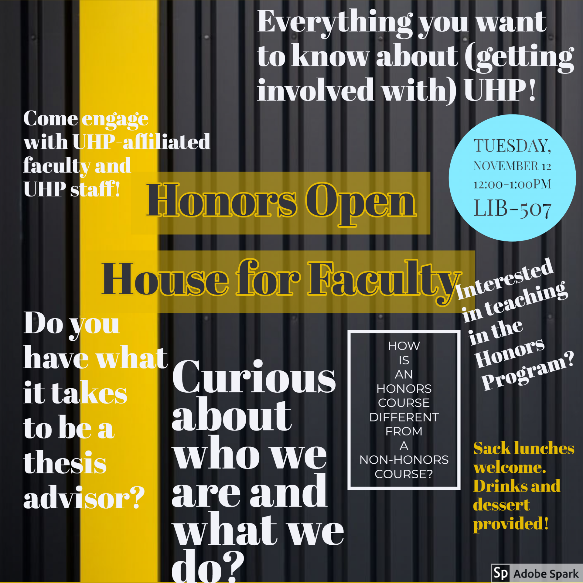 Honors Open House for Faculty Flyer