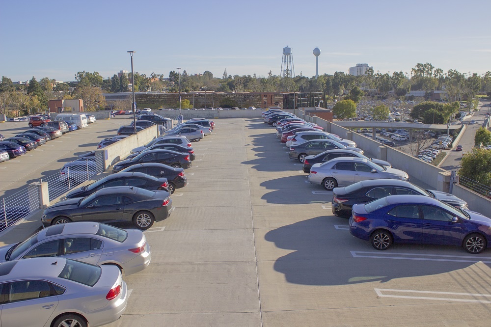 Top portion of the Pyramid Parking structure