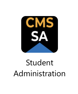 Screenshot of Student Administration chiclet in Single Sign-