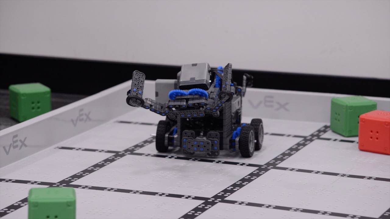 Robot that STEM Camp attendees built.