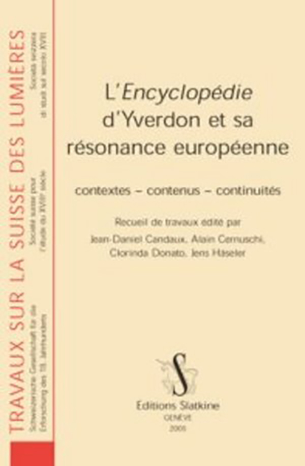 Book cover L'Encyclopédie d'Yverdon et sa résonance européen