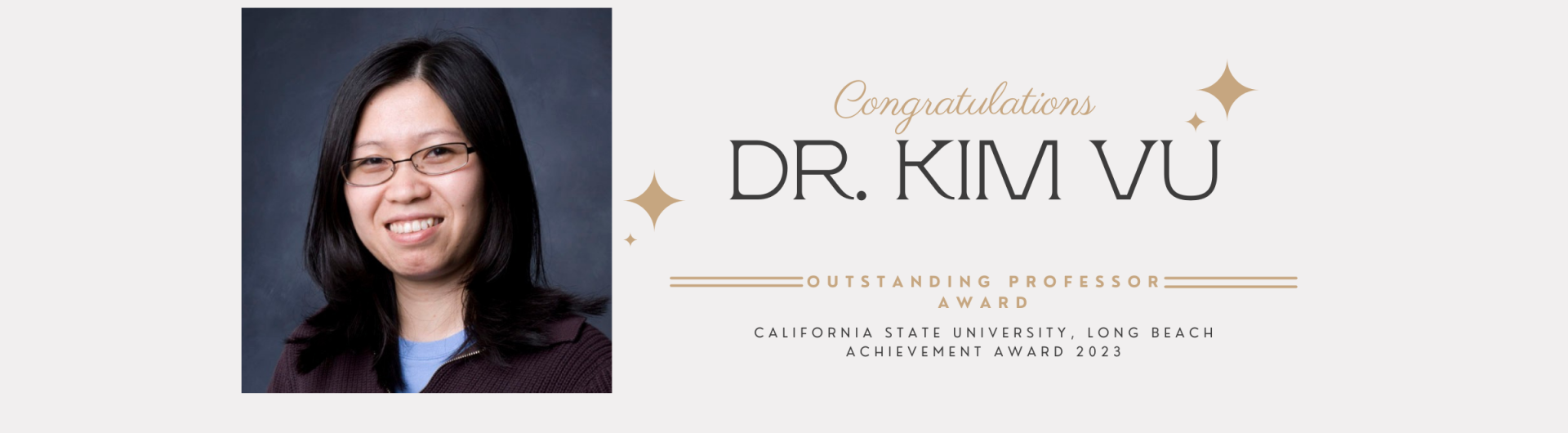 Congratulation - Dr. Kim Vu - Banner