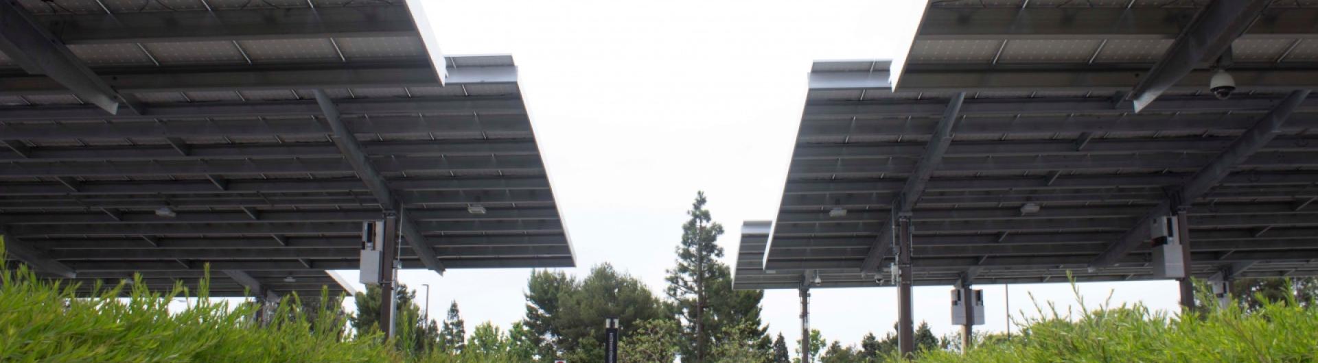 Image of solar panels in parking lot E8