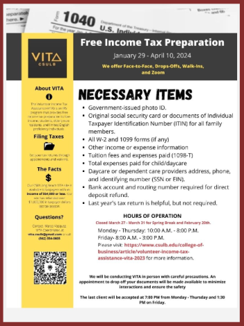 The Volunteer Income TaxAssistance (VITA) text on screen