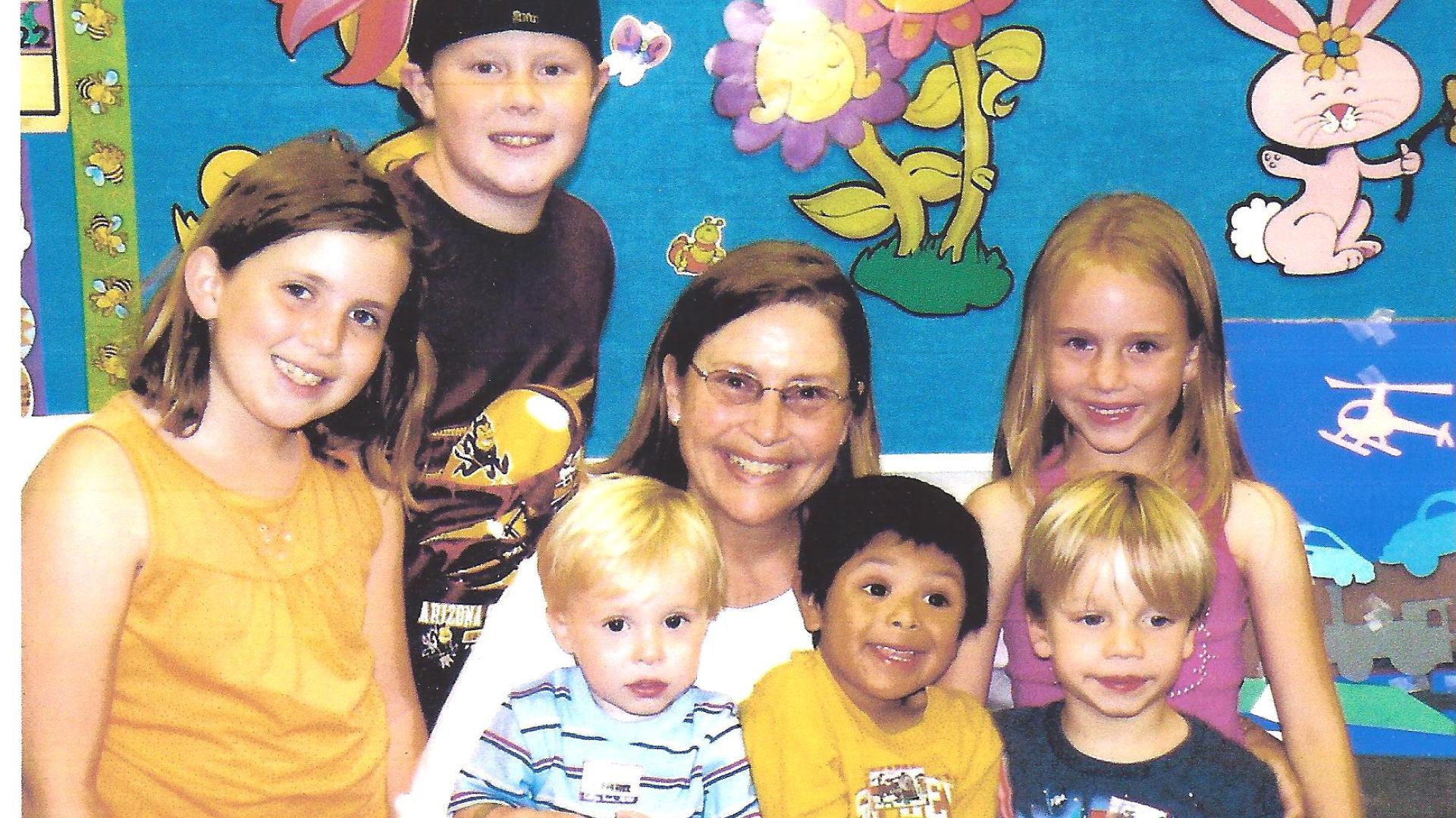 Mary Boothroyd with children
