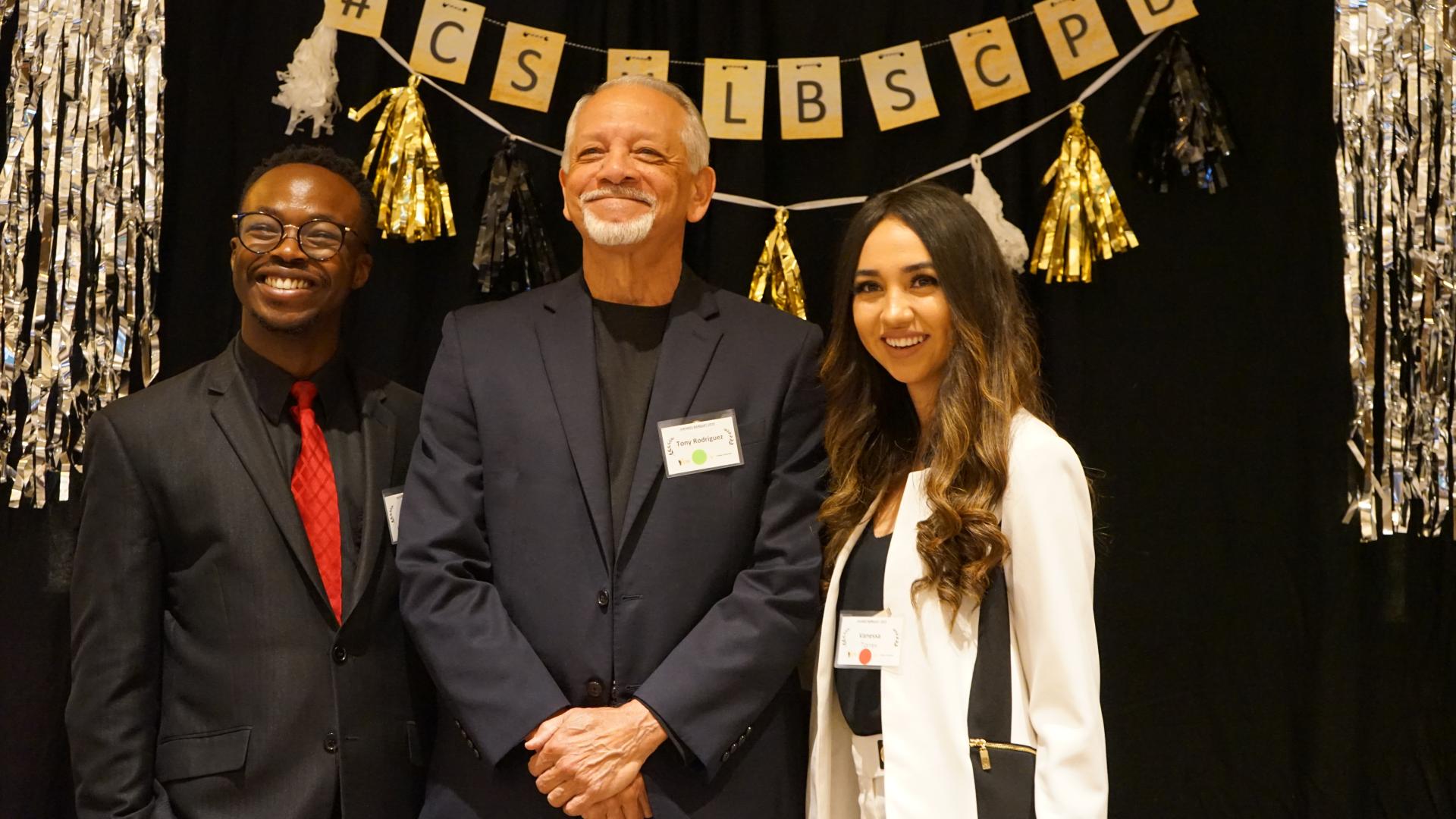 Mentees and Mentor (Pictured Left to Right: Isaac Unimuke, Tony Rodriguez, Vanessa Torres)