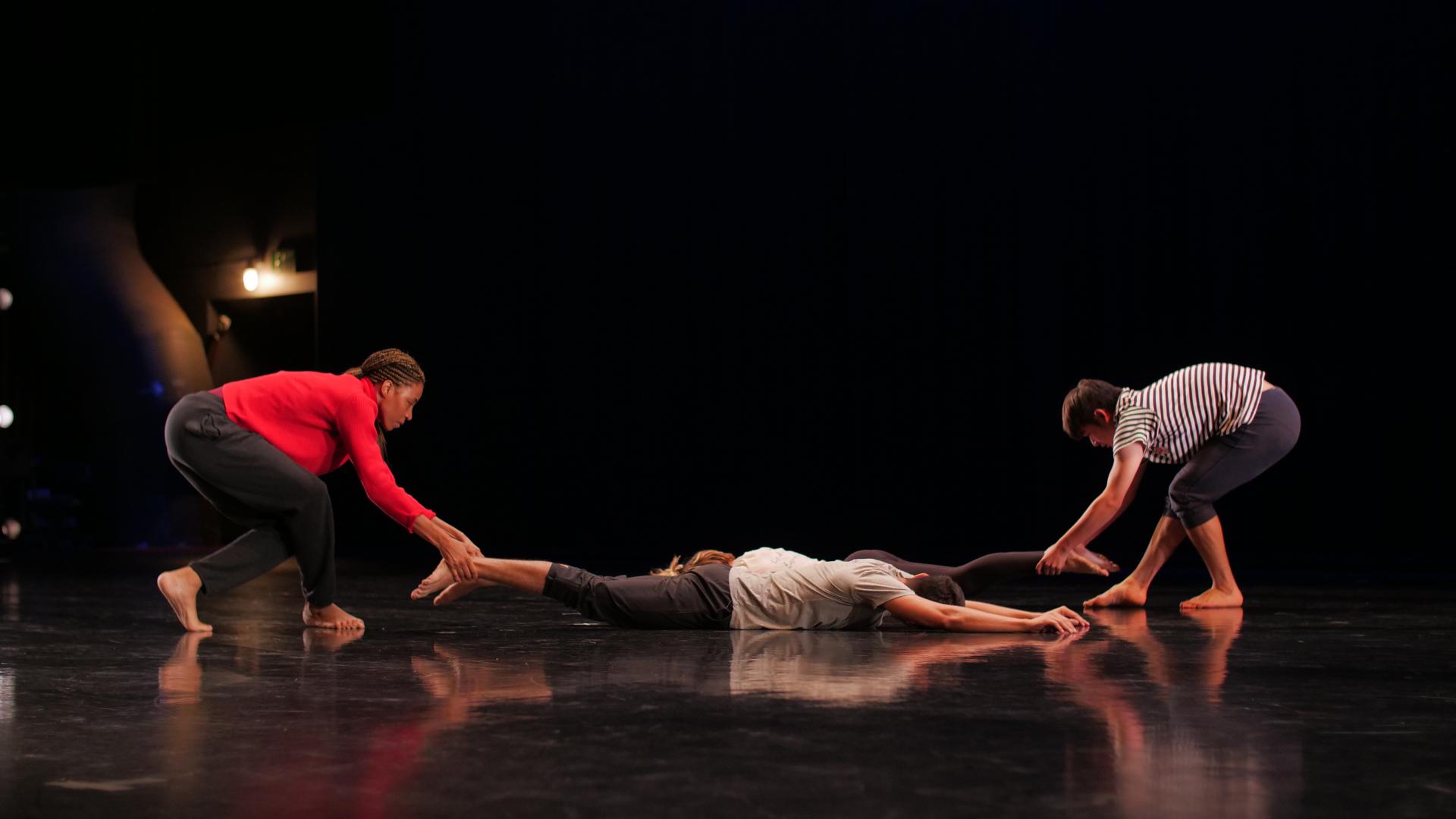 CSULB Dance students rehearsing Gloria by Mark Morris