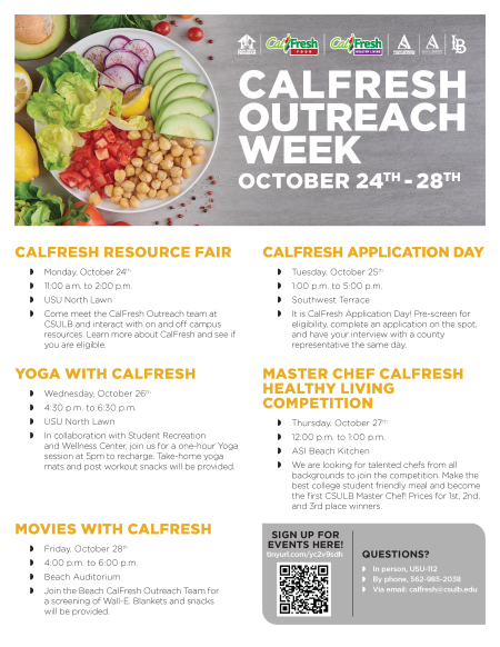 Calfresh OutReach Week Poster