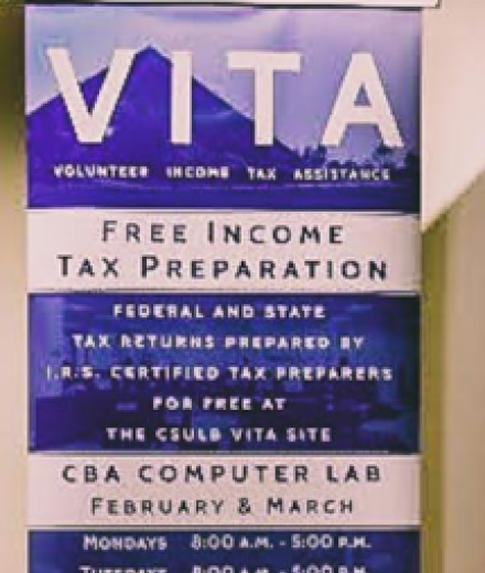 Free Tax Prep Sign at College of Business 2019