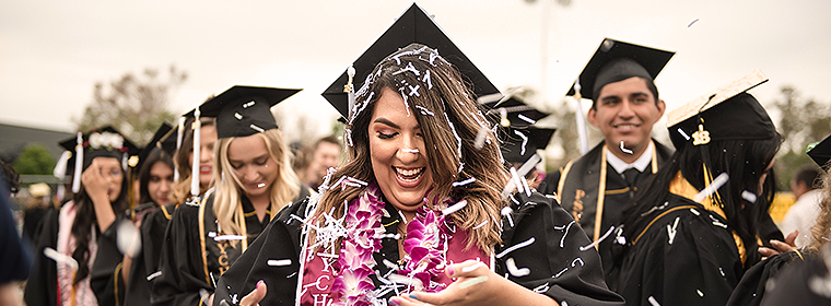 Students at Commencement ceremony