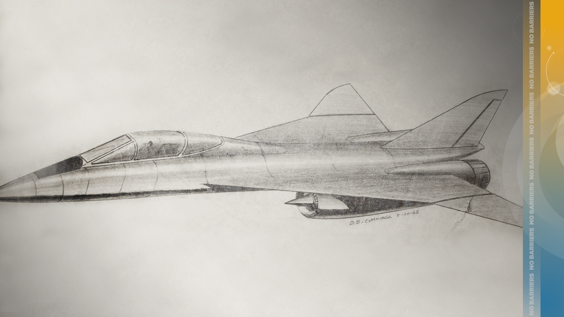 Sketch of fighter plane