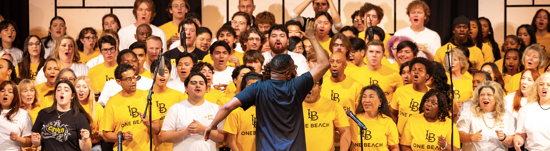 group of students singing