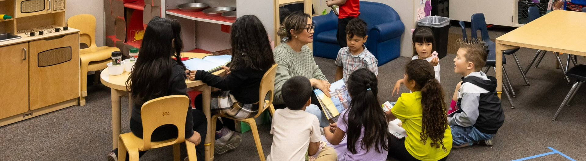 A teacher, also a CSULB student, with children