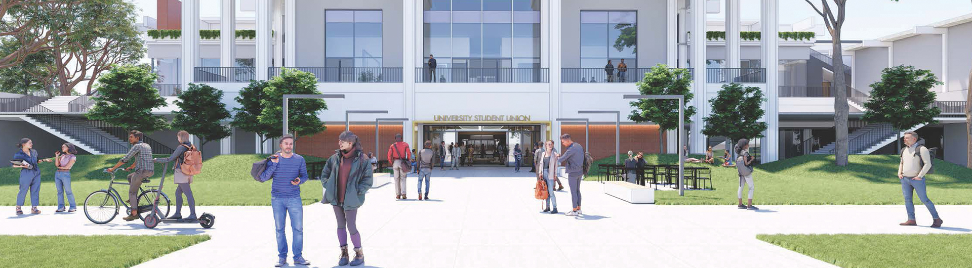 A rendering of the new University Student Union