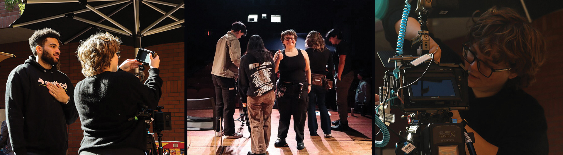 Scenes of Karma Sarni working on a film