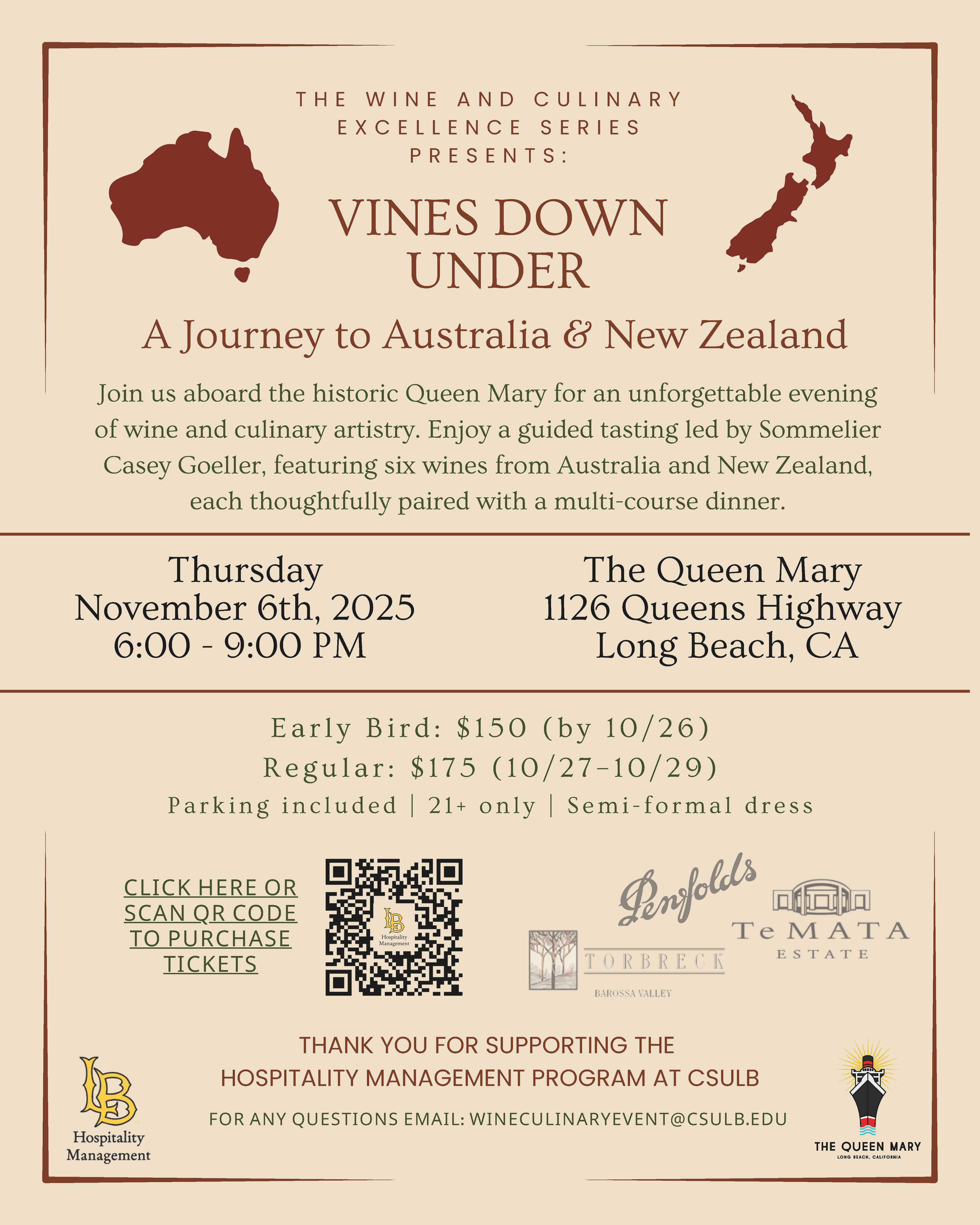 Fall 2025 CSULB Wine and Culinary Invitation