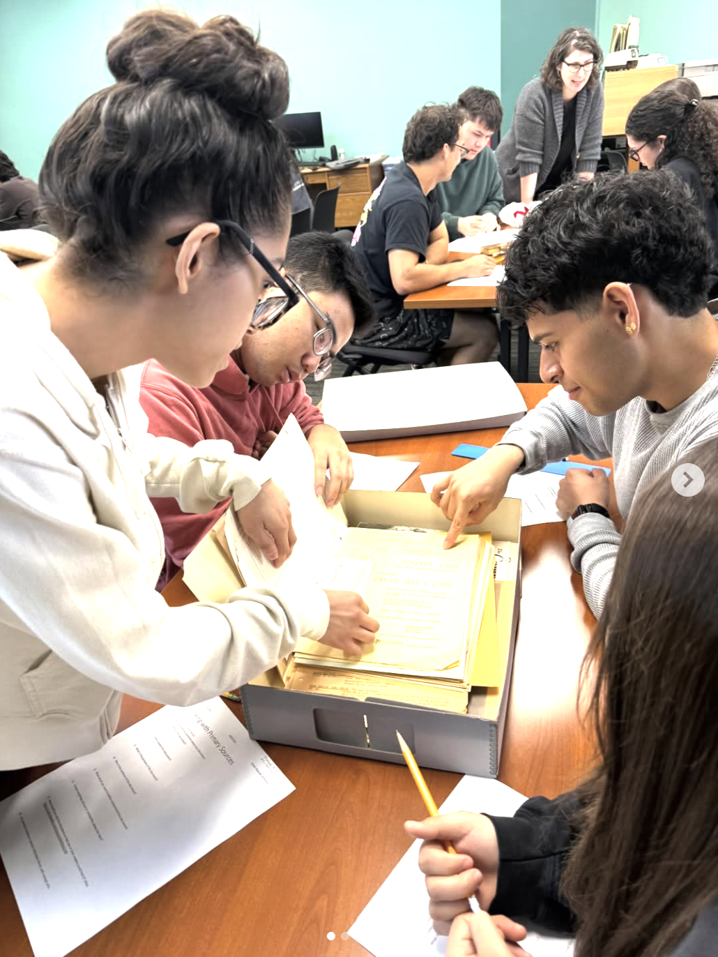 AMST group project in the library 