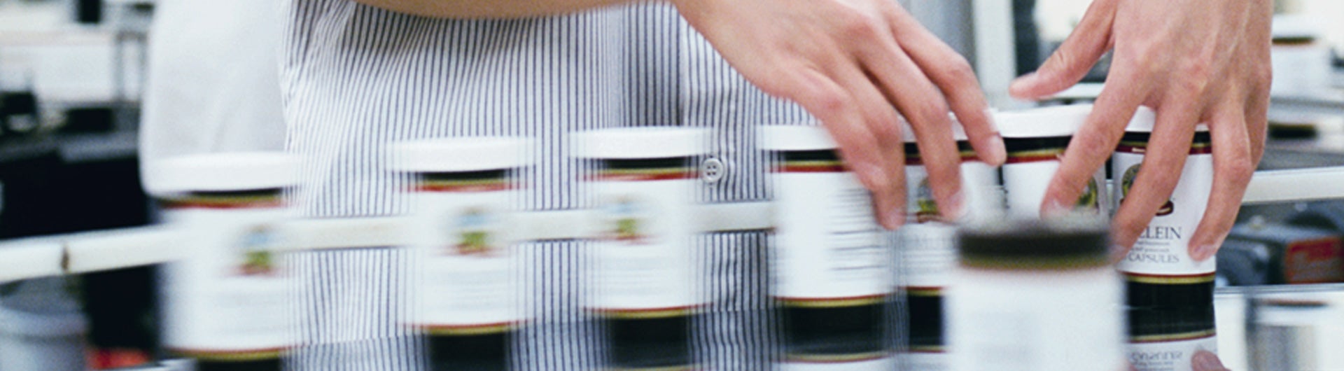 Decorative banner: pharmacy technician preparing medications