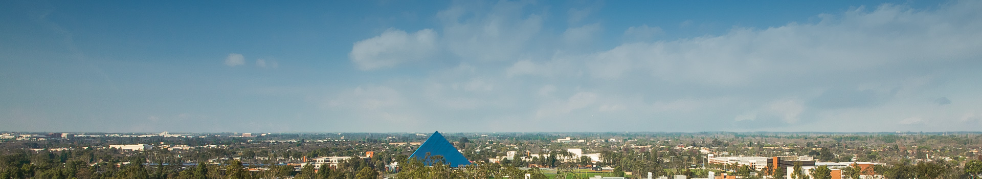 Aerial view of Walter Pyramid