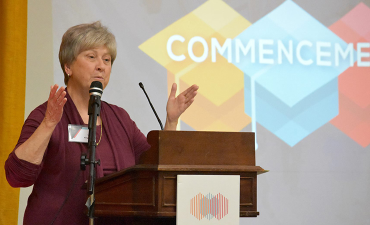 08-laura-speaking.jpg BUILD Principal Investigator Laura Kingsford opened the cere
