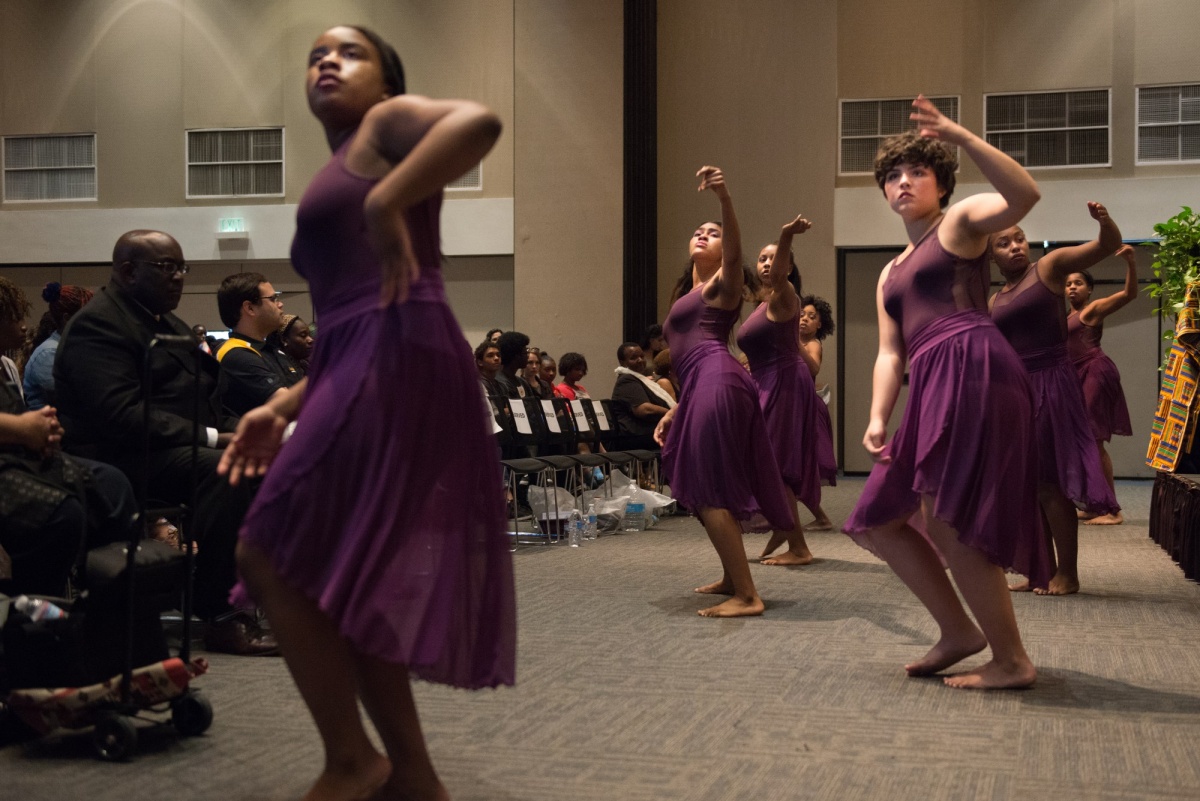 Dancers from Renaissance High School performed. 