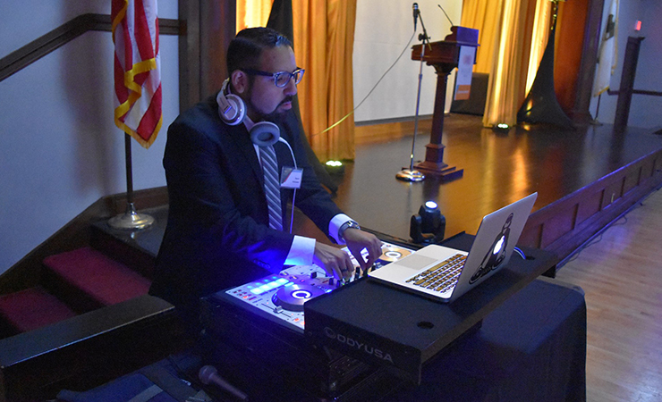 19-dj.jpg Ramon Velazquez spun the dance tunes as DJ of the evening