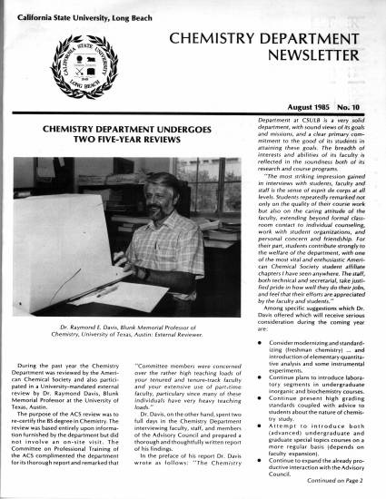 1985 Newsletter
