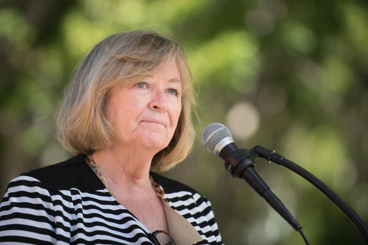 20150916_bob_barbara_ellis.193.jpg President Jane Close Conoley at the dedication ceremoney