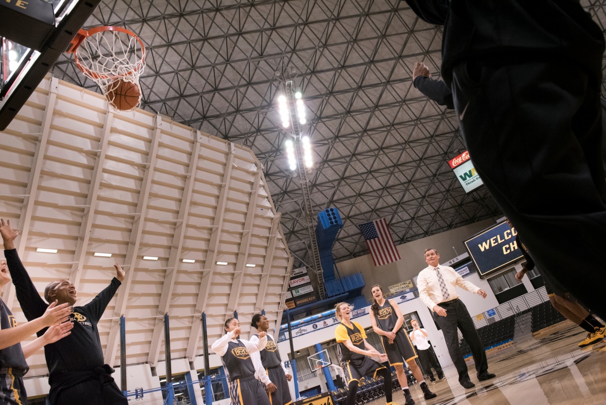 Chancellor White's makes a successful free throw. 