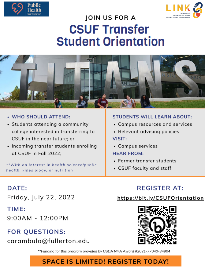 CSUF Link Transfer Orientation CSUF_Link_Transfer_Orientation