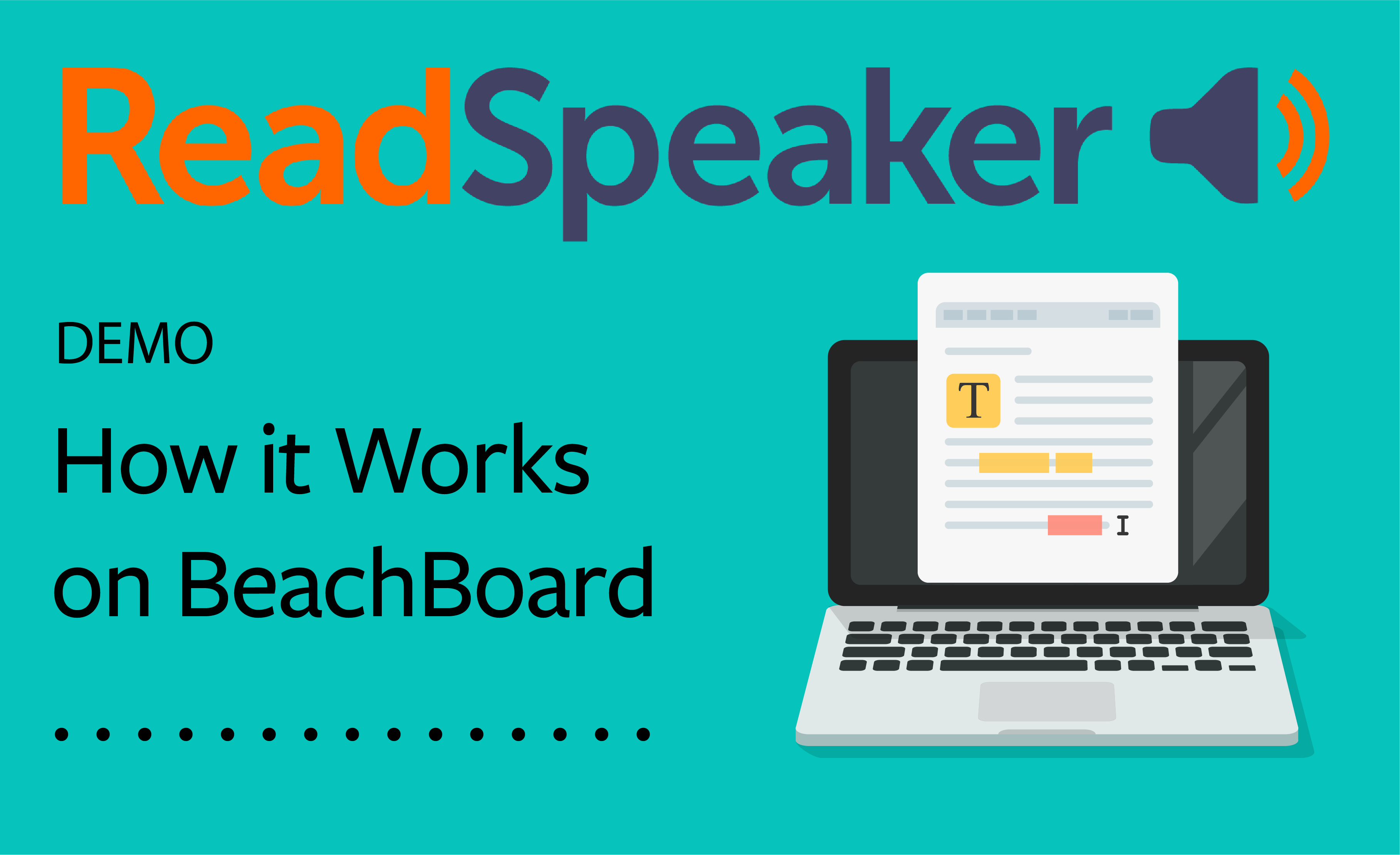 How readspeaker works on BeachBoard