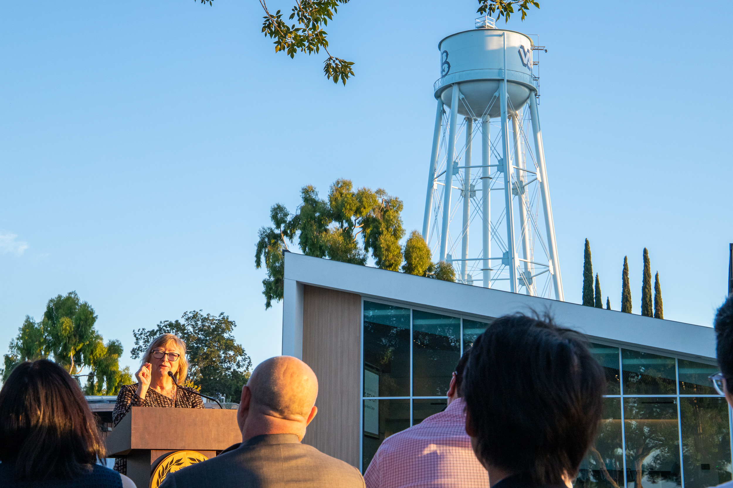 Jane Close Conoley addresses crowd