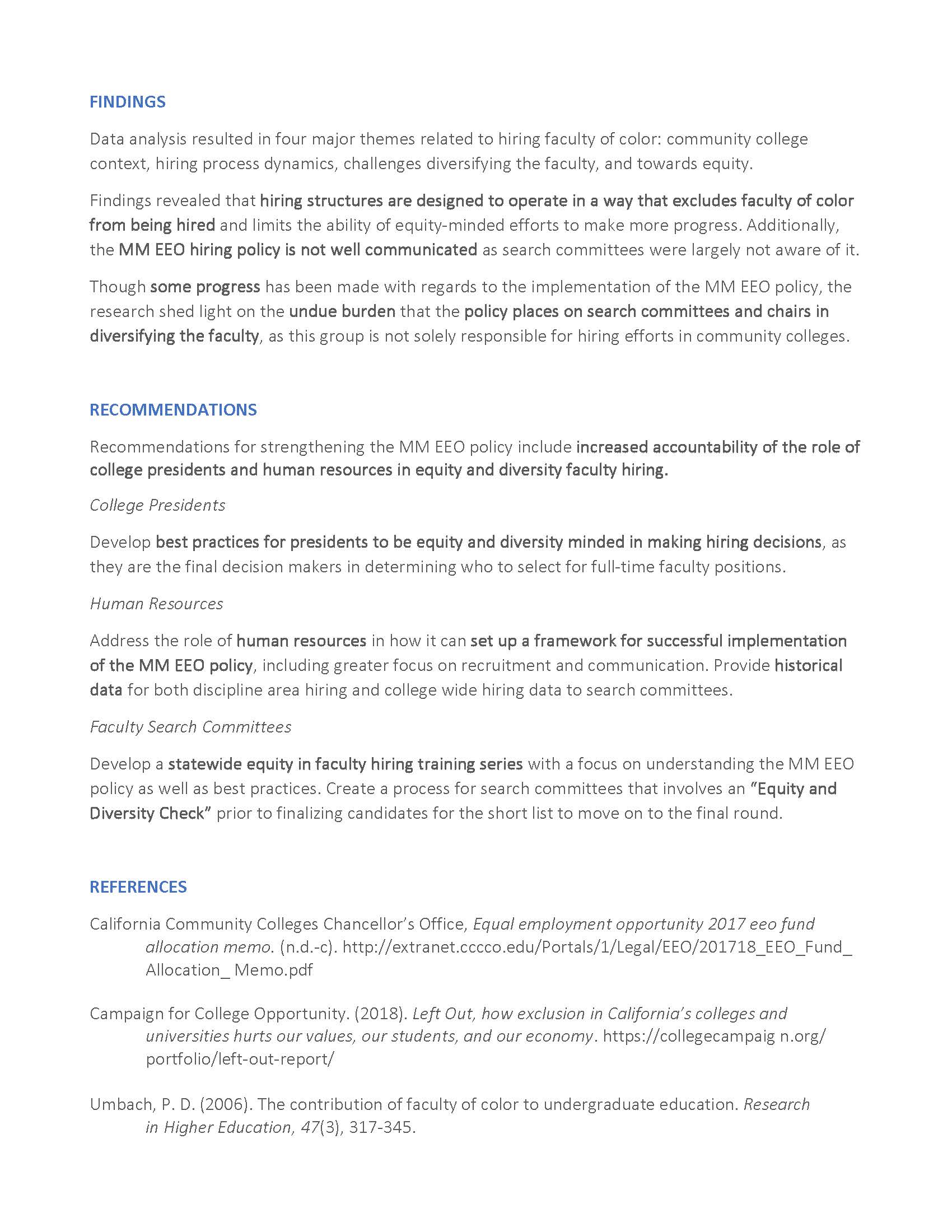 Hiring Faculty for Equity and Diversity Hiring Faculty 2