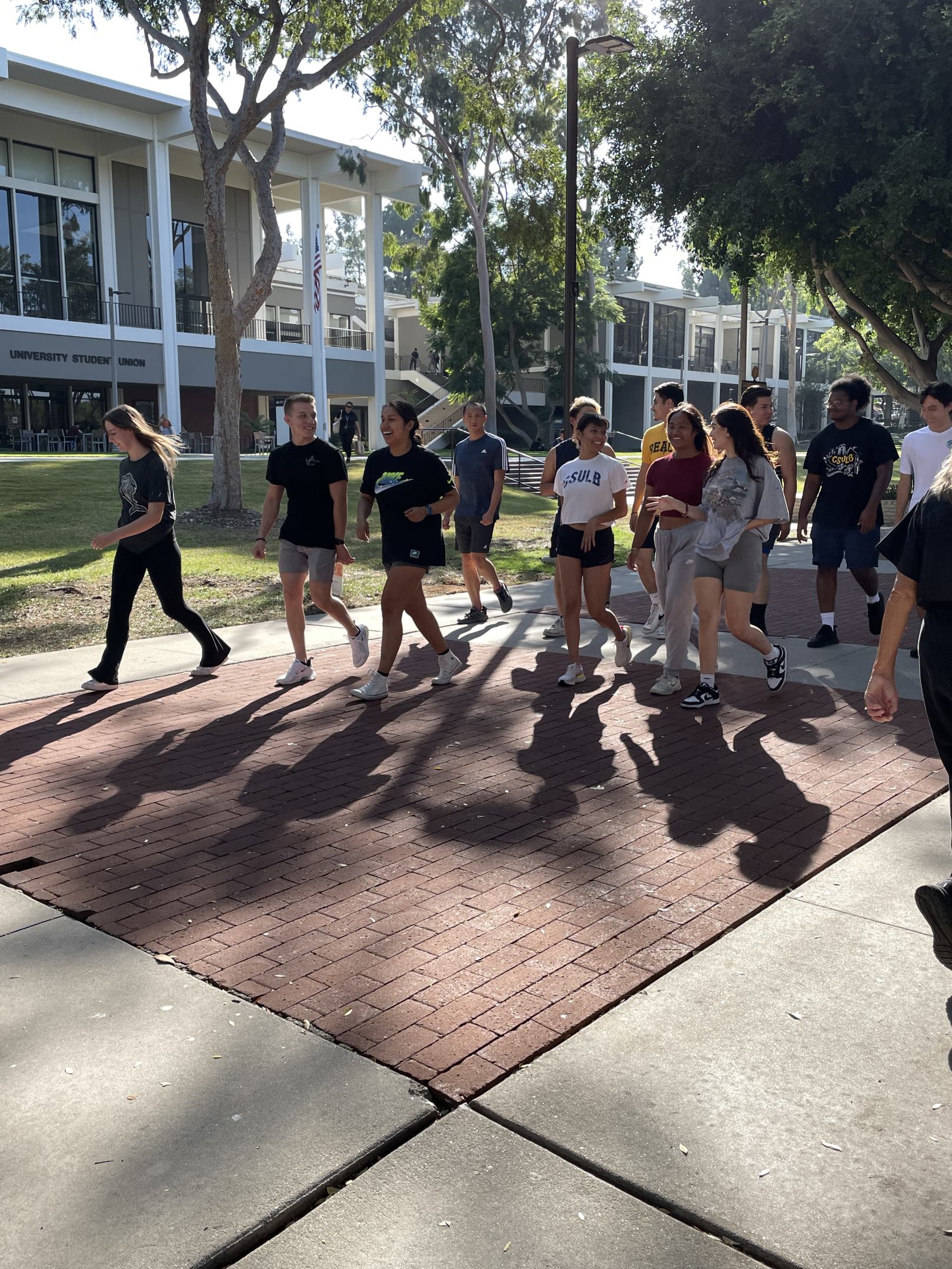 Students walking