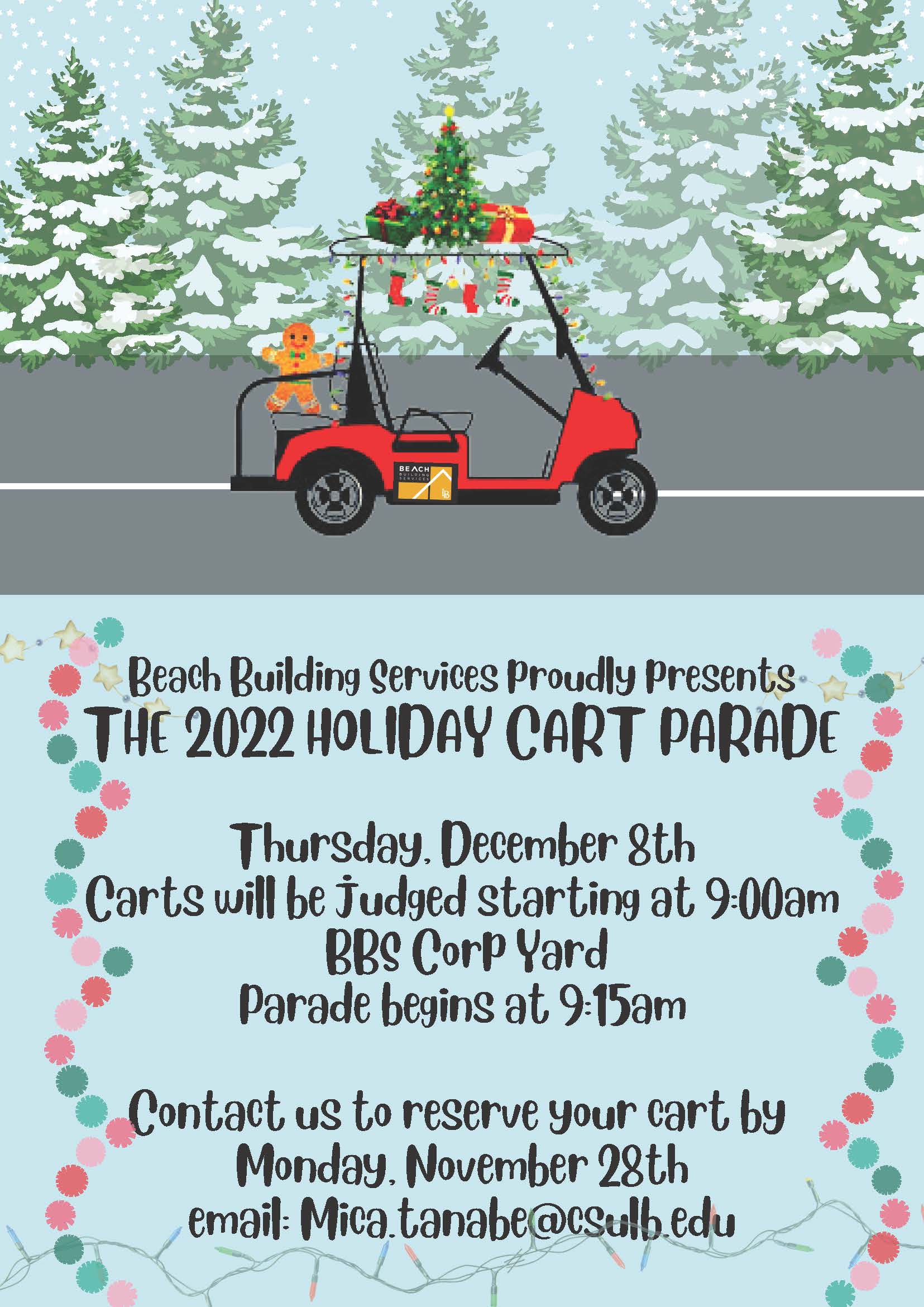 Beach Building Services Cart Holiday Parade 2022