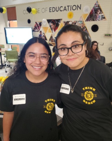 Taylor Martin del Campo and Julieta Ponce pose together at the clinic open house.