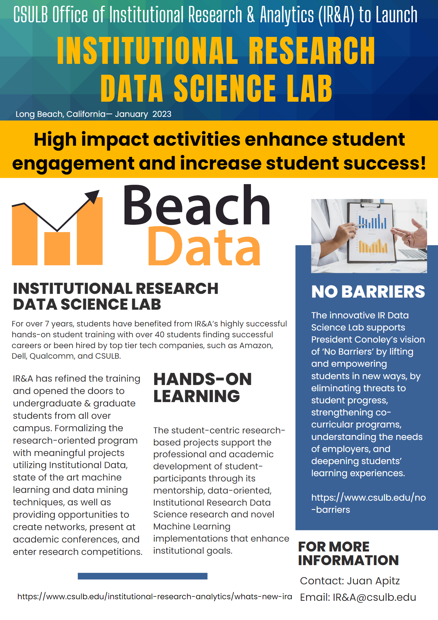 IR&A Data Science Lab Flyer